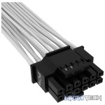 Corsair Premium Individually Sleeved 12+4 Pin (16-Pin) PCIe Gen 5.0 12VHPWR Type-4 Power Cable  White - Image 2
